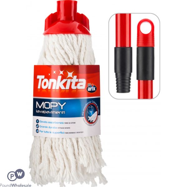 Tonkita Premium Cotton Mop With Handle 130cm