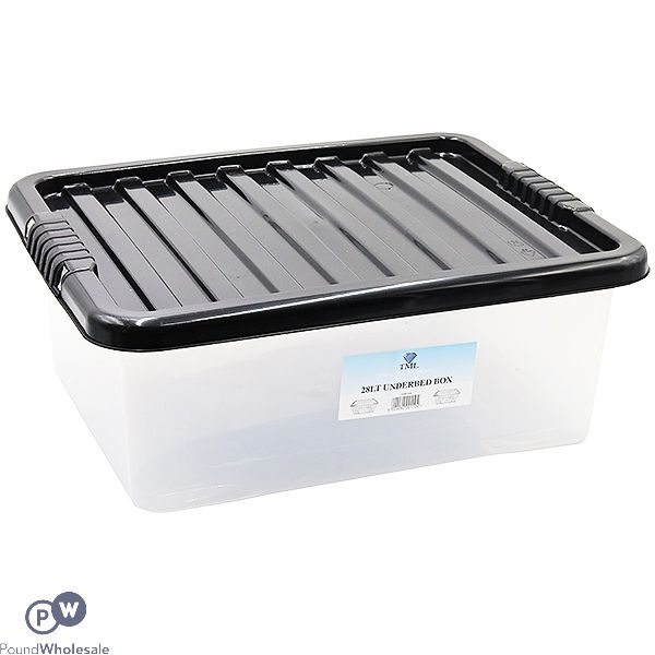 Plastic Underbed Storage Box With Lid 28ltr