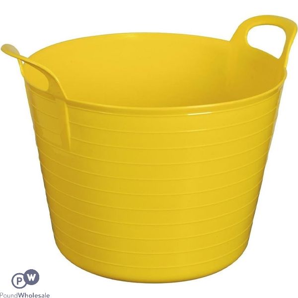 Yellow Plastic Flexi Tub 26l