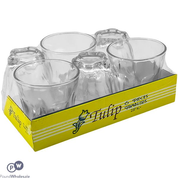 Tulip Glass Tumblers 237ml 6 Pack