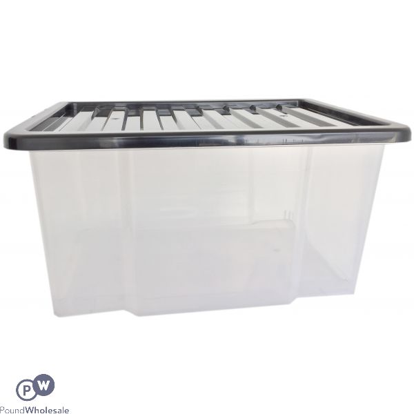 PLASTIC STORAGE BOX WITH LID LARGE 50LTR