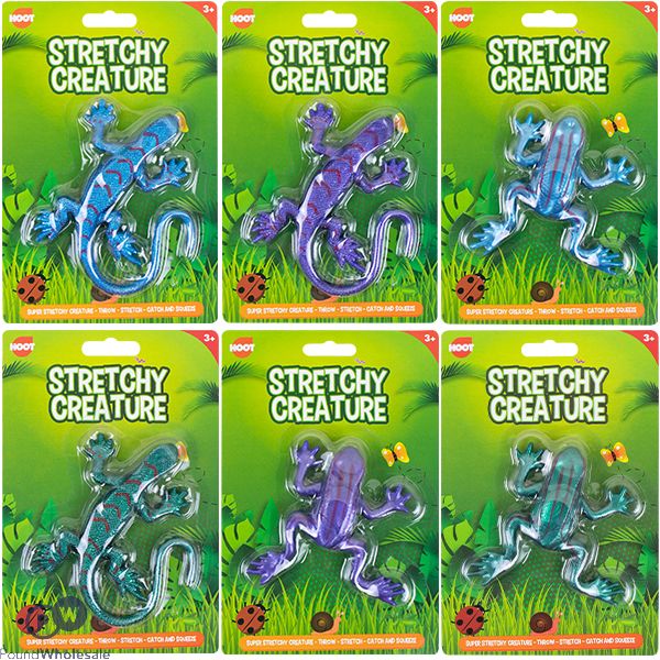 HOOT STRETCHY CREATURE LIZARD & FROG TOY ASSORTED