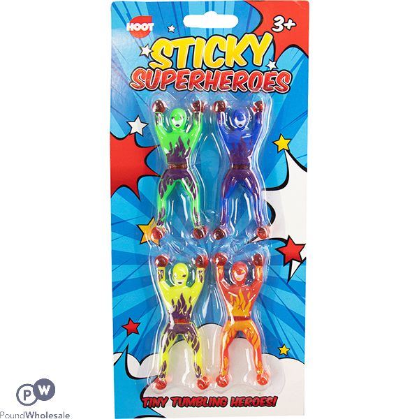 HOOT STICKY SUPERHEROES 4 PACK