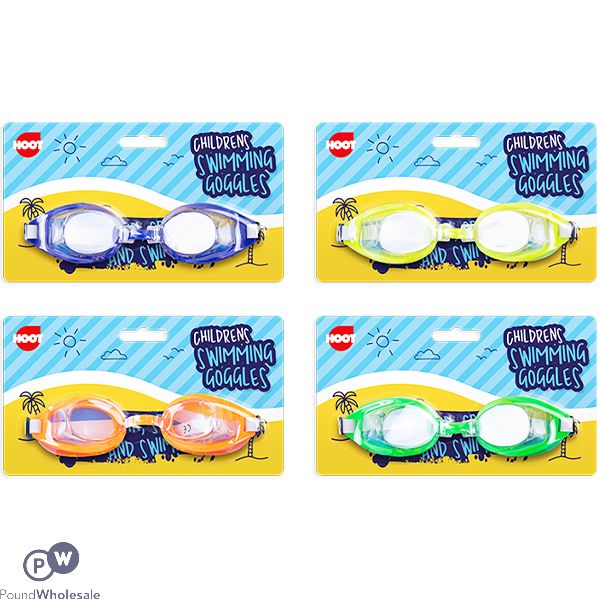 Hoot Children's Swimming Goggles Assorted Colours