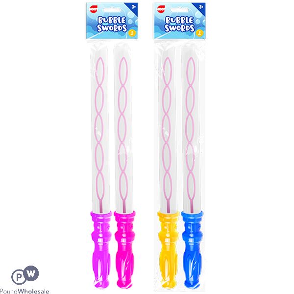 HOOT BUBBLE SWORDS ASSORTED COLOUR 2 PACK