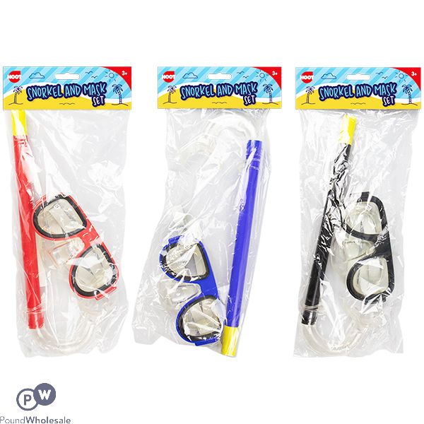 Hoot Snorkel & Mask Set Assorted Colours