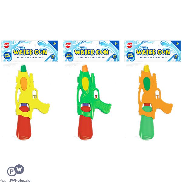 HOOT WATER PISTOL GUN 31CM ASSORTED COLOURS