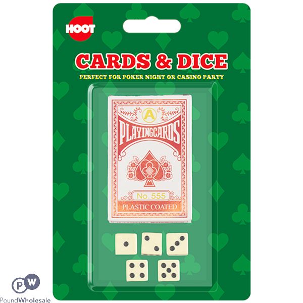 Hoot Playing Cards & Dice Games Set