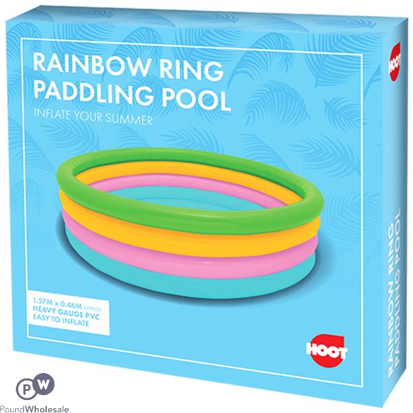 HOOT RAINBOW RING PVC PADDLING POOL 1.57M X 0.46M