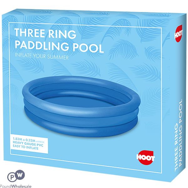 Hoot Three Ring Pvc Paddling Pool 1.83m X 0.33m