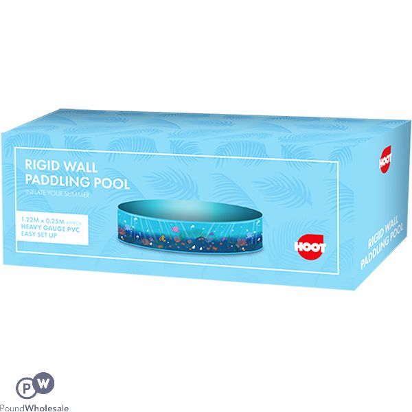 HOOT RIGID PVC WALL PADDLING POOL 1.22M X 0.24M