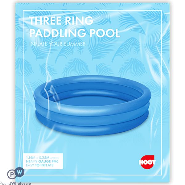 HOOT THREE RING PVC PADDLING POOL 1.14M X 0.25M