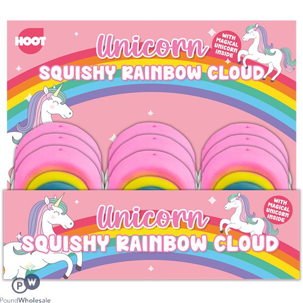 HOOT SQUISHY RAINBOW CLOUD WITH UNICORN CDU