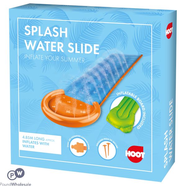 Hoot Inflatable Splash Water Slide 4.85m