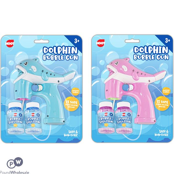Hoot Dolphin Bubble Gun Assorted Colours