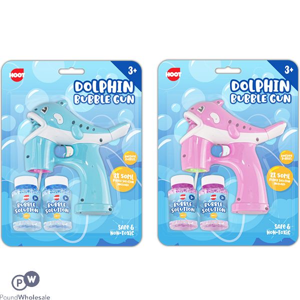 Hoot Dolphin Bubble Gun Assorted Colours