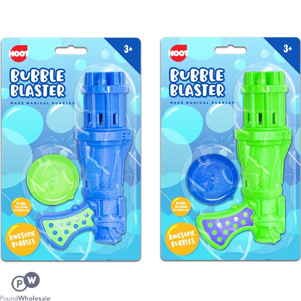 HOOT ELECTRONIC BUBBLE BLASTER TOY ASSORTED COLOURS