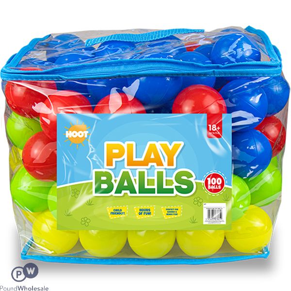 Hoot Assorted Colour Play Balls 100 Pack