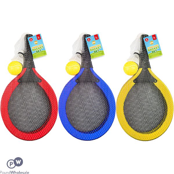 Hoot Jumbo Soft Racket Set 4pc Assorted Colours