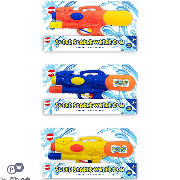 Hoot Super Soaker Water Gun Assorted Colours