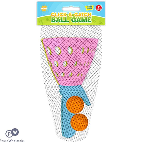 Hoot Click & Catch Ball Game Set Assorted Colours