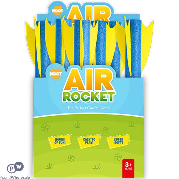 Hoot Air Rocket Throw Toy Cdu Assorted Colours
