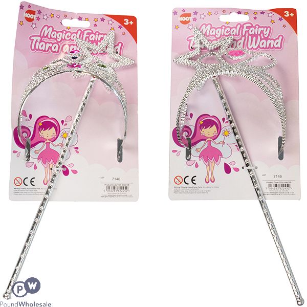 Hoot Magical Fairy Tiara & Wand Dress-up Set Assorted
