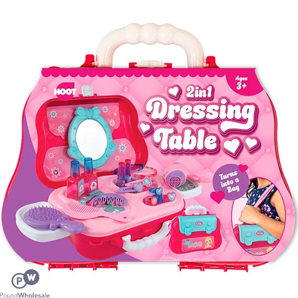 Hoot 2-in-1 Portable Beauty Dressing Table Playset 22pc