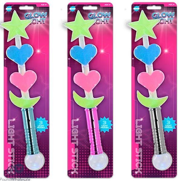 Hoot Three Mode Led Shape Light Stick 38cm Assorted Colours