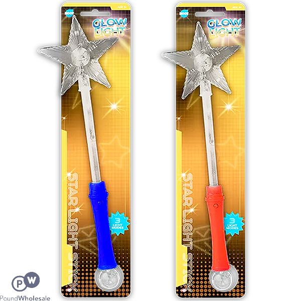 Hoot Three Mode Led Star Light Stick 41cm Assorted Colours