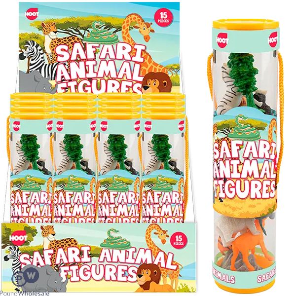 Hoot Safari Animal Figures 15 Pack Cdu