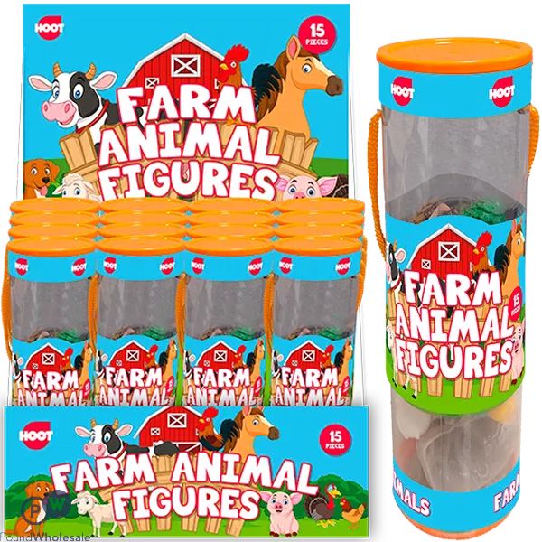 Hoot Farm Animal Figures 15 Pack Cdu