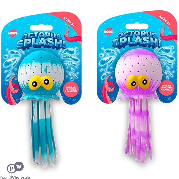 Hoot Water Absorption Splash Octopus Pool Toy 15cm X 6.5cm Assorted Colours