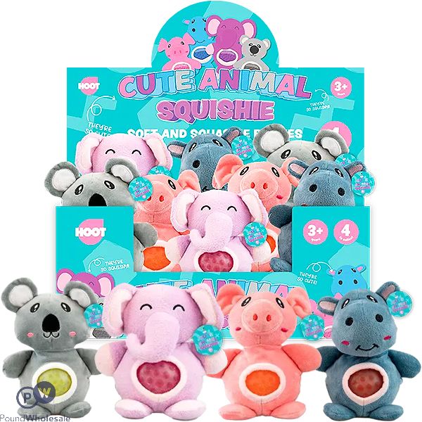 Hoot Cute Animal Squishie Jelly Belly Plush Toy Cdu Assorted