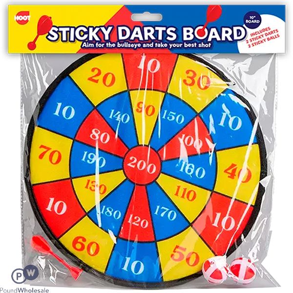 Hoot Sticky Dart Board Set 10"
