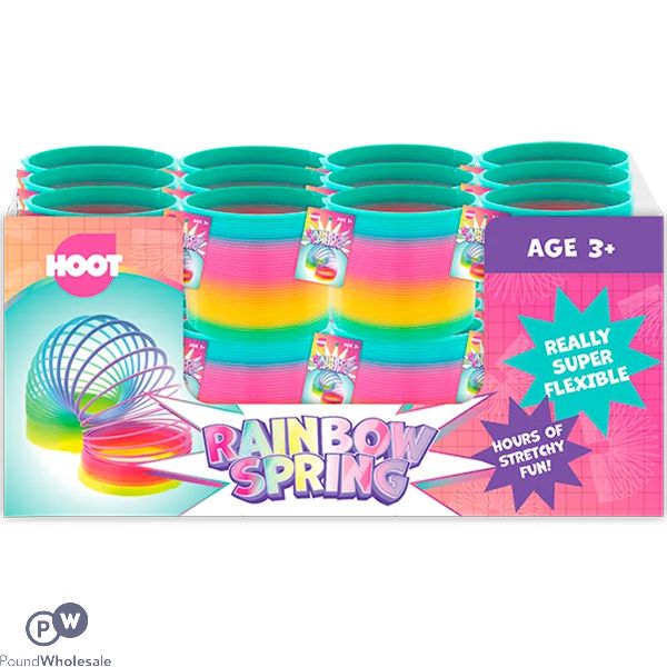 Hoot Super Flexible Rainbow Plastic Spring Cdu