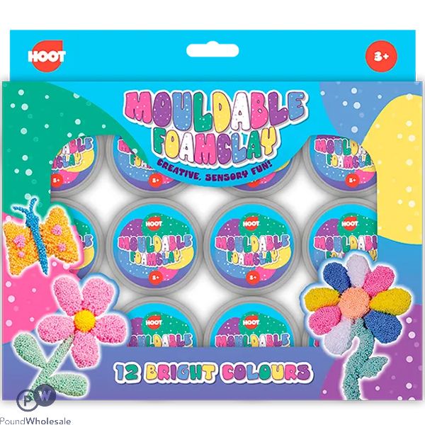 Hoot Mouldable Foam Snowflake Clay Assorted Colours