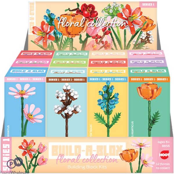 Hoot Series 1 Build-a-blox Floral Collection Building Block Kits Cdu Assorted