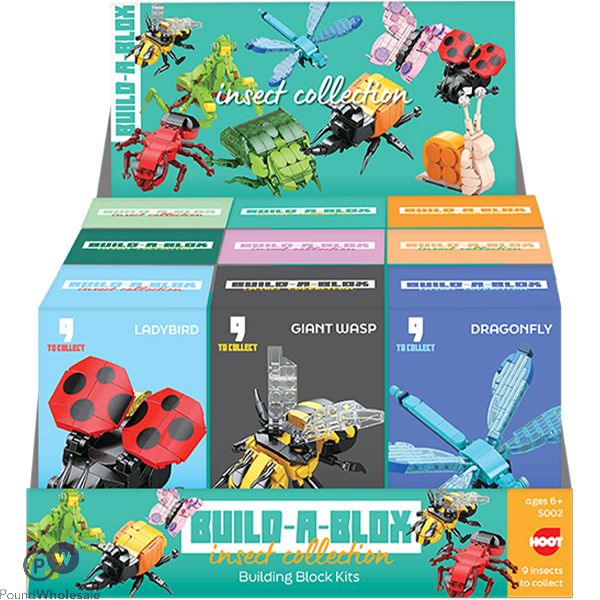 Hoot Build-a-box Insect Collection Building Block Kits Cdu Assorted