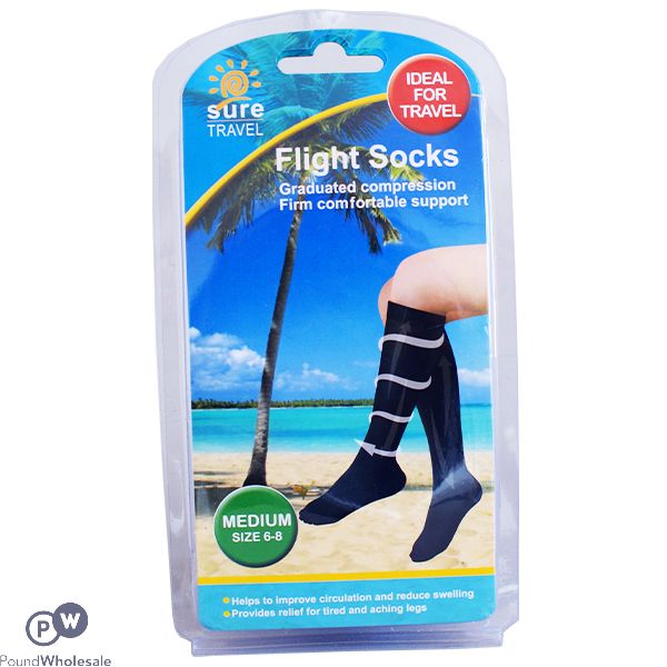 Travel Flight Socks Medium Size 6-8