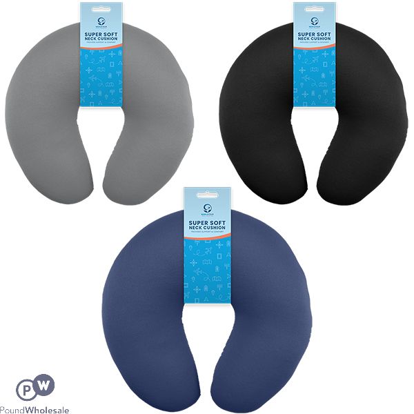 World Tour Super Soft Travel Neck Pillow Assorted Colours