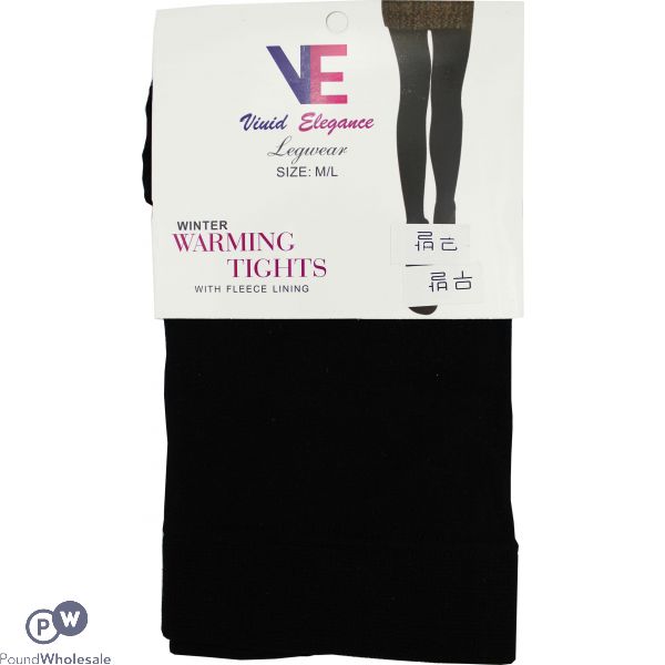 Winter Warming Tights With Fleece Lining  Full Foot- Sizem/l