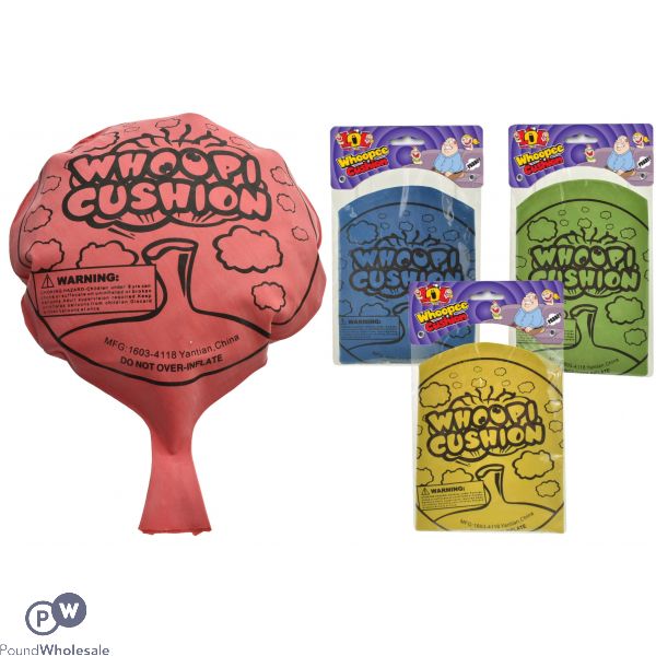 The Fun Squad Whoopee Cushion Large 8" Assorted Colours