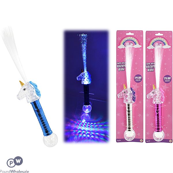 Unicorn Fibre Optic Colour Changing Wand Assorted Colours