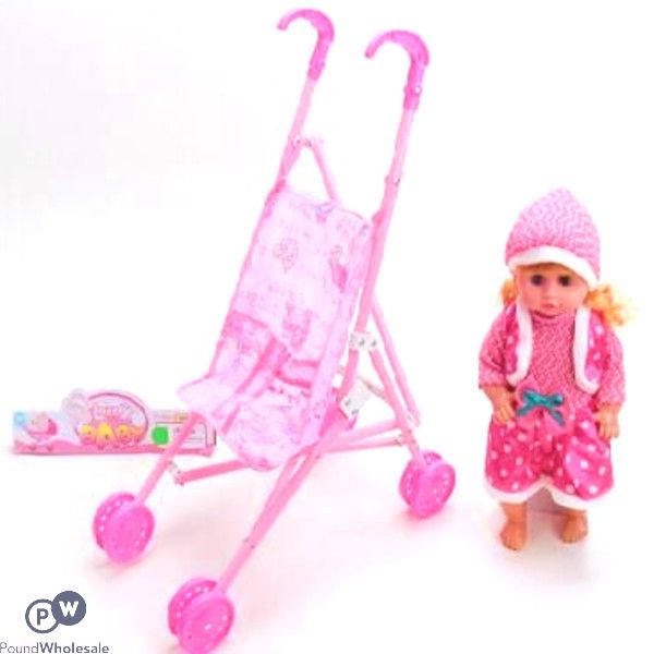 Lovely Baby Pram & Doll Set