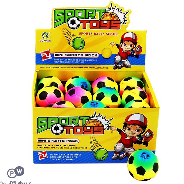 Stress Relief Fluorescent Beach Soccer Football 7.5cm