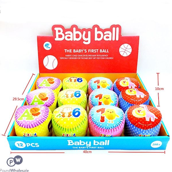 Soft Baby Ball Rattle Toy 4 Assorted Cdu