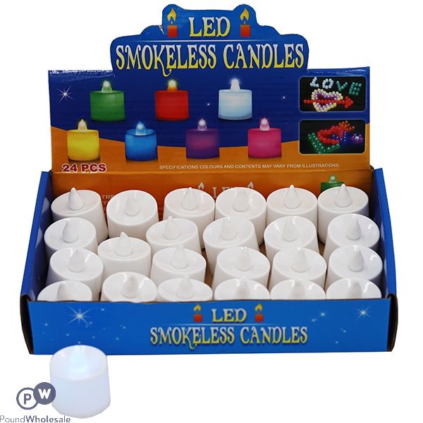 Led Smokeless Candles White