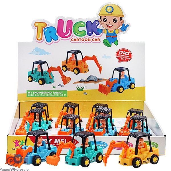 Friction-powered Truck Digger 3 Assorted
