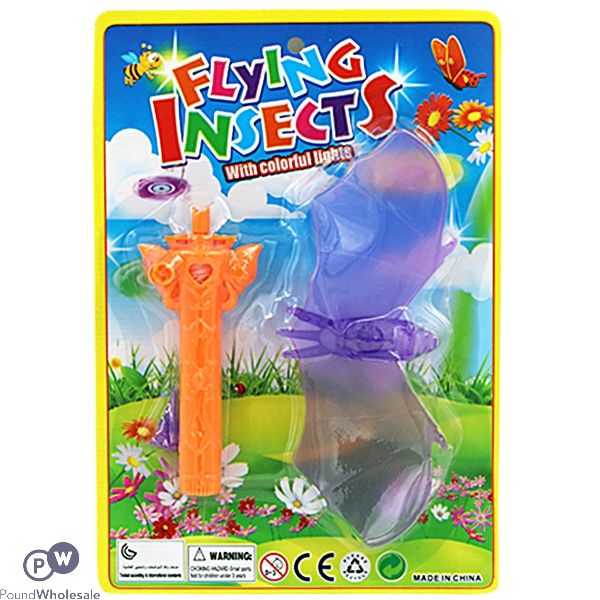 Light-up Flying Insects Pull-line String With Launcher